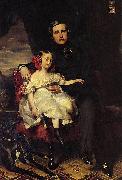 Franz Xaver Winterhalter Portrait of the Prince de Wagram and his daughter Malcy Louise Caroline Frederique Sweden oil painting artist